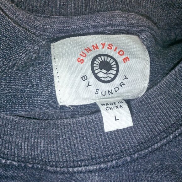 Sunnyside By Sundry Blue Sweatshirt Womens Size L - soft - Picture 2 of 3